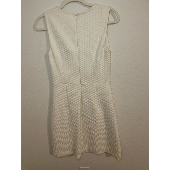 Boden Textured Knitted White Dress Diamond Print Stretch Comfort Dress size 6 - Picture 5 of 6